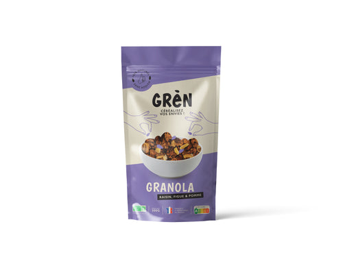 GRANOLA RAISINS, FIGUES ET POMMES.